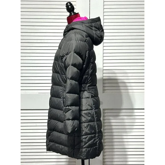 The North Face Women's Charcoal Gray Jenae 550 Down Puff Parka Coat Size M 3041 - Picture 4 of 13